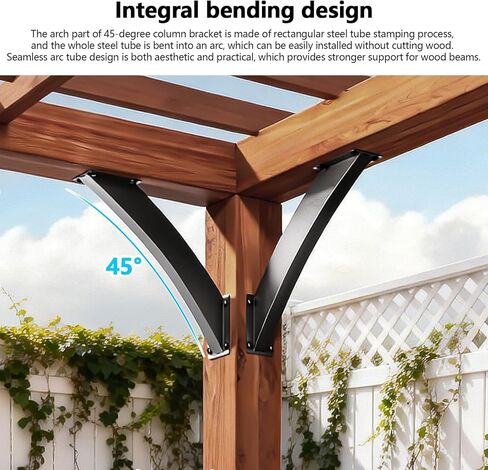 Generic Heavy Duty 45 Degree Angle Support Bracket 4x4in (Actual 3.2x3.2in) Wood Post and Beam Angle Support Brackets with Mounting Screws for Wooden Structures Porches Gazebos in Saudi Arabia
