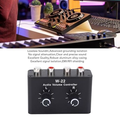Volume Control Knob, Balance Adjuster for Stereo Signals,Audio Volume Controller Aluminum Alloy Housing,Plug and Play Design, Ideal for CD Players,3 Selection Methods in Saudi Arabia