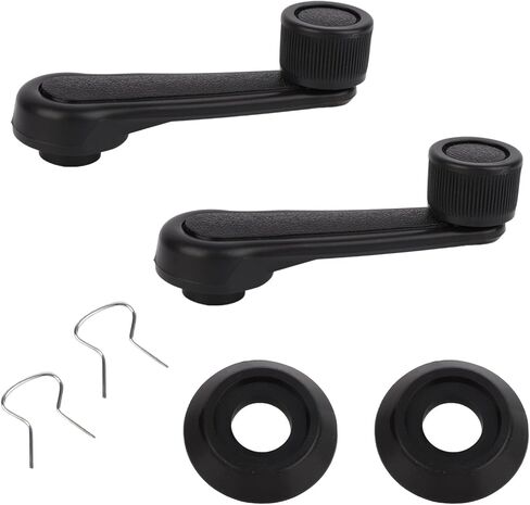 2pcs Manual Window Handle Car, Driver & Passenger Side Replacement Crank Handles for 1992-1998 Geo Tracker Suzuki (Black) in Saudi Arabia