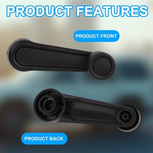 2pcs Manual Window Handle Car, Driver & Passenger Side Replacement Crank Handles for 1992-1998 Geo Tracker Suzuki (Black) in Saudi Arabia