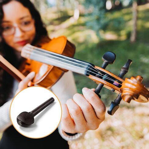 4/4 5 Pcs Violin Tuning Pegs and End Pin Black Violin Parts Violins Accessories for Violins Fiddle Part Replacement in Saudi Arabia