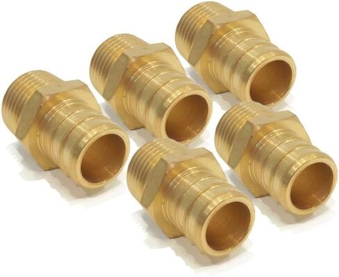BRAIN DUMP (5) 3/4" x 1/2" Male NPT PEX Brass Threaded ADAPTERS Crimp Fitting for Sharkbite 32 200 in Saudi Arabia