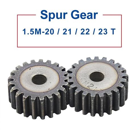 1Pcs 1.5M Spur Gear 20/21/22/23 Teeth 8mm Hole Gear Wheel Low Carbon Steel Flat Gear Total Height 15mm(22 Teeth) in Saudi Arabia