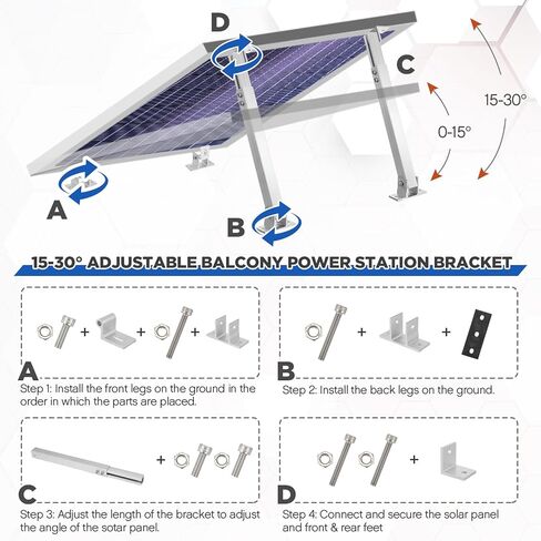 Zonon 4 PCS Solar Panel Stand St. in Saudi Arabia