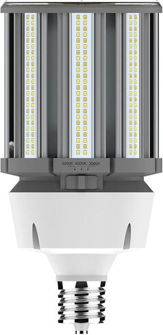 RAB Lighting 480V LED Corn Cob، 3000K/4000K/5000K قابلة للتحديد، 100 وات 14000lm، قاعدة Mogul EX39، HID-100-EX39-8CCT-BYP/5SP/480V in Kuwait