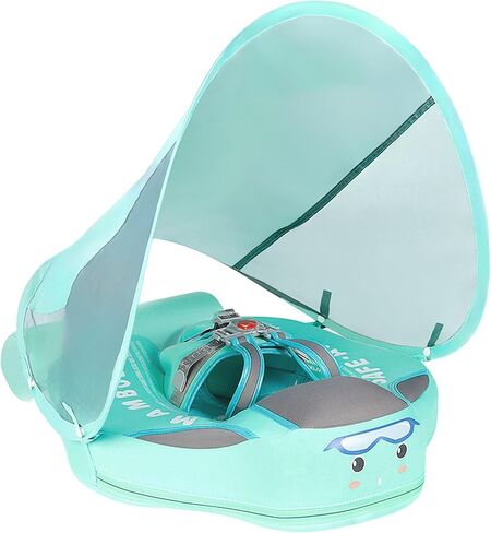 مامبابي بركة الأطفال غير القابلة للالتهاب تطفو مع الذيل و tanopy upf 50+ حماية من أشعة الشمس لا تقلب على الاطفال المسببة الطفو in Kuwait