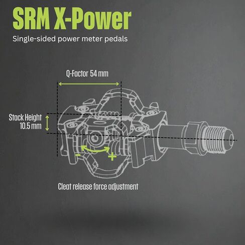 دواسة عداد الطاقة SRM X-Power MTB، متوافقة مع SPD من جانب واحد، عمود دوران طويل، دقة ±2%، بلوتوث وANT+، قابلة لإعادة الشحن، تتضمن مجموعة أدوات StarlitGem المتعددة وقطعة قماش للتنظيف in Saudi Arabia