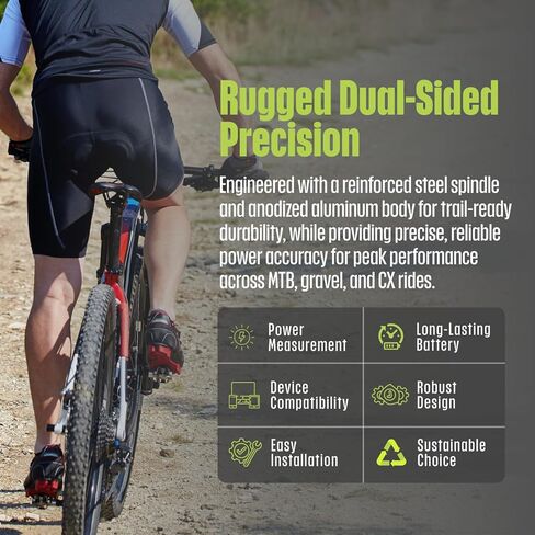 دواسة عداد الطاقة SRM X-Power MTB، متوافقة مع SPD من جانب واحد، عمود دوران طويل، دقة ±2%، بلوتوث وANT+، قابلة لإعادة الشحن، تتضمن مجموعة أدوات StarlitGem المتعددة وقطعة قماش للتنظيف in Saudi Arabia