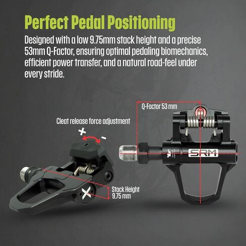 دواسات عداد الطاقة أحادية الجانب من SRM X-Power Road، متوافقة مع SPD-SL، دقة ±2%، ارتفاع المكدس 9.75 مم، بلوتوث وANT+، مجموعة أدوات متعددة StarlitGem وقطعة قماش للتنظيف متضمنة in Saudi Arabia