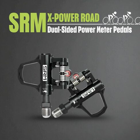 دواسات عداد الطاقة مزدوجة الجوانب من SRM X-Power Road - عمود دوران قصير، متوافق مع SPD-SL، دقة ±2%، بلوتوث وANT+، قابلة لإعادة الشحن، تتضمن مجموعة أدوات StarlitGem المتعددة وقطعة قماش للتنظيف in Saudi Arabia