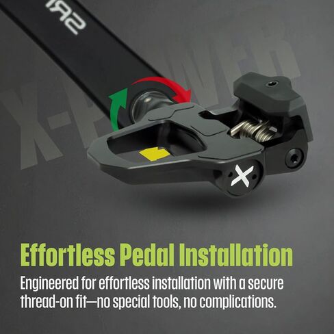دواسات عداد الطاقة مزدوجة الجوانب من SRM X-Power Road - عمود دوران قصير، متوافق مع SPD-SL، دقة ±2%، بلوتوث وANT+، قابلة لإعادة الشحن، تتضمن مجموعة أدوات StarlitGem المتعددة وقطعة قماش للتنظيف in Saudi Arabia