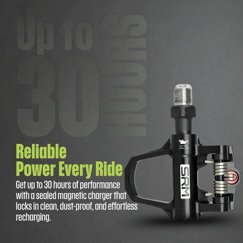 دواسات عداد الطاقة مزدوجة الجوانب من SRM X-Power Road - عمود دوران قصير، متوافق مع SPD-SL، دقة ±2%، بلوتوث وANT+، قابلة لإعادة الشحن، تتضمن مجموعة أدوات StarlitGem المتعددة وقطعة قماش للتنظيف in Saudi Arabia