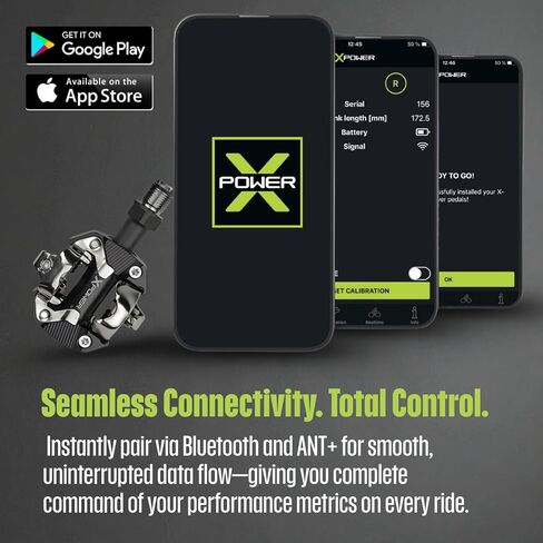 دواسات عداد الطاقة SRM X-Power MTB، عداد طاقة لركوب الدراجات متوافق مع SPD مزدوج الجوانب، مغزل طويل، بلوتوث ANT+، قابل لإعادة الشحن، تصميم معدني جاهز للمسار، مع مجموعة أدوات متعددة StarlitGem وقطعة قماش للتنظيف in Saudi Arabia