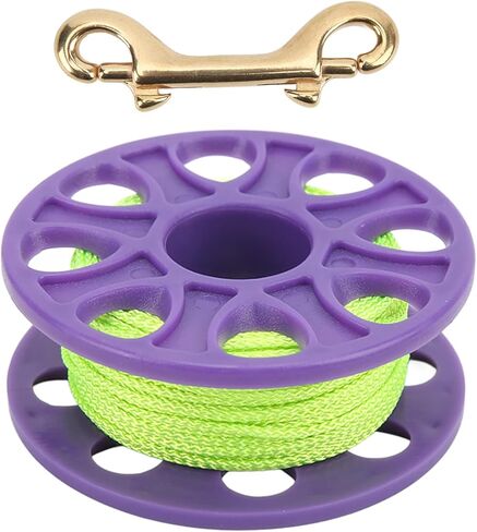 Lightweight Plastic Dive Reel with Fluorescent Green Line Copper -Ended P for Cave Technical Diving in Kuwait