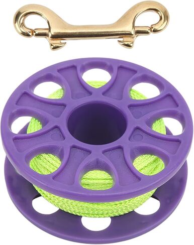 Lightweight Plastic Dive Reel with Fluorescent Green Line Copper -Ended P for Cave Technical Diving in Kuwait