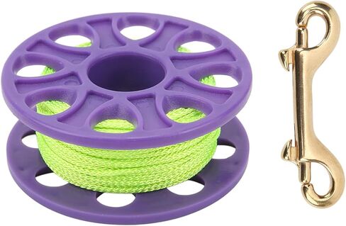 Lightweight Plastic Dive Reel with Fluorescent Green Line Copper -Ended P for Cave Technical Diving in Kuwait