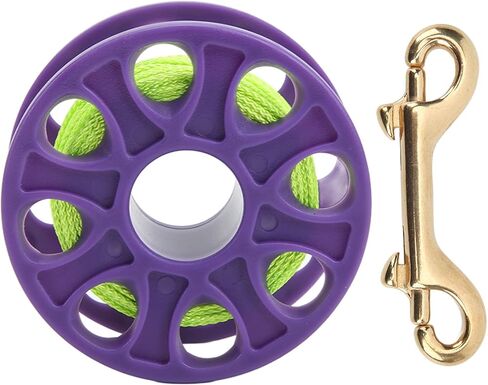 Lightweight Plastic Dive Reel with Fluorescent Green Line Copper -Ended P for Cave Technical Diving in Kuwait