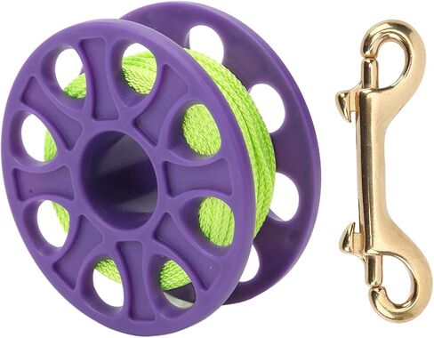 Lightweight Plastic Dive Reel with Fluorescent Green Line Copper -Ended P for Cave Technical Diving in Kuwait