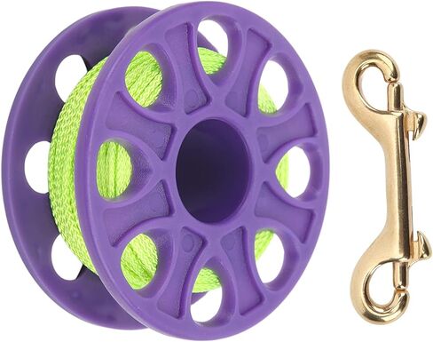 Lightweight Plastic Dive Reel with Fluorescent Green Line Copper -Ended P for Cave Technical Diving in Kuwait