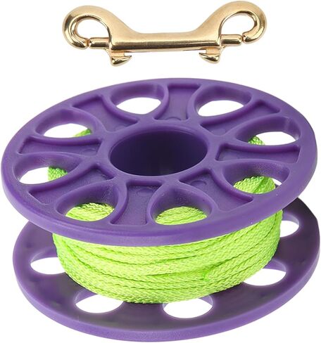 Lightweight Plastic Dive Reel with Fluorescent Green Line Copper -Ended P for Cave Technical Diving in Kuwait