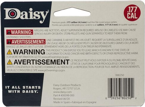 Daisy Lead Free .177 Cal. Pellets 250 Tin for airguns in Kuwait