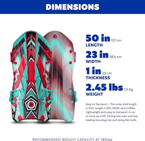 Premium SNO Storm Recreational Winter Foam Snow Sled 2PK in Kuwait