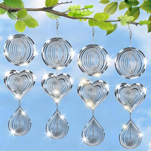 Bird Deterrents for Outside Patio, Bird Scare Devices Set Highly Reflective 3D Wind Spinners Outdoor Garden Decor, Bird Reflectors to Keep Birds Away Window Roof Yard Orchards Deck 18 Discs 6 Pcs in Saudi Arabia