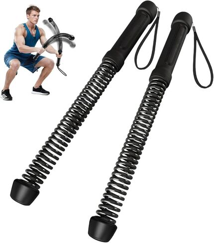 RunBaiNianCordless Battle Rope 2 Pack حبل تدريب ثقيل محمول لتمارين القلب والقوة HIIT معدات الصالة الرياضية المنزلية للرجال والنساء in Kuwait