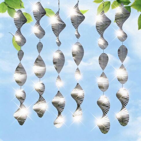 Bird Deterrents for Outside Patio, Bird Scare Devices Set Highly Reflective 3D Wind Spinners Outdoor Garden Decor, Bird Reflectors to Keep Birds Away Window Roof Yard Orchards Deck 18 Discs 6 Pcs in Saudi Arabia