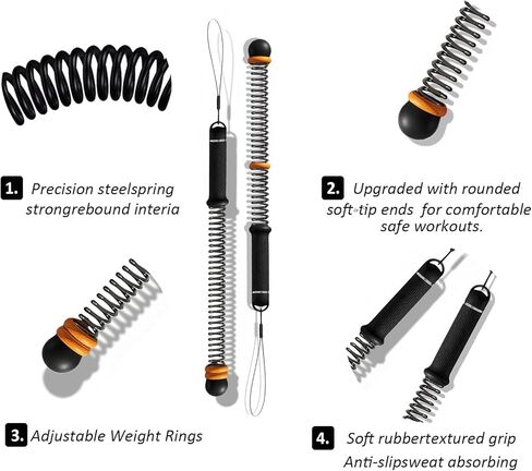 (2-Piece) Upgraded Cordless & Ropeless Battle Ropes with Bag & Gloves – Portable Home Gym Trainer for HIIT, Arm Toning, Cardio & Strength Training in Saudi Arabia