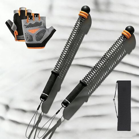(2-Piece) Upgraded Cordless & Ropeless Battle Ropes with Bag & Gloves – Portable Home Gym Trainer for HIIT, Arm Toning, Cardio & Strength Training in Saudi Arabia