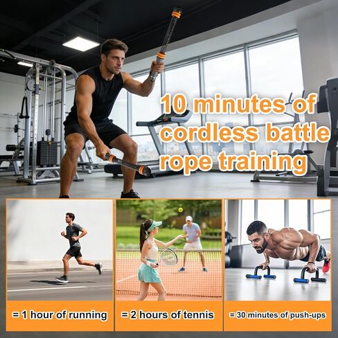 Ropeless Battle Ropes with Adjustable Weights Battle Ropes for Home Gym Exercise, Weighted Workout Equipment for Low-Impact, Strength & HIIT, for Men & Women in Saudi Arabia