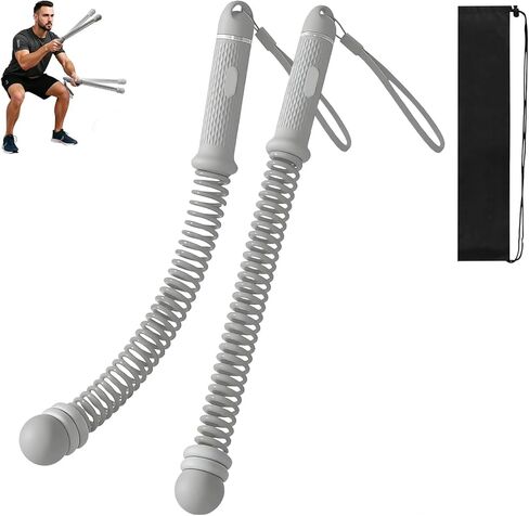 حبال معركة لاسلكية مع نوابض مقاومة قابلة للتعديل، حبل معركة مرجح بدون حبال لصالة الألعاب الرياضية المنزلية مع حقيبة تخزين، معدات تمرين محمولة لتدريب القوة للرجال والنساء (أسود) in Kuwait