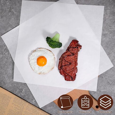 500 Pcs Sublimation Butcher Paper, 12 x 12 Inch Disposable Butcher Paper Sheets, Square Precut No Wax for Wrapping Meat, Heat Press in Saudi Arabia