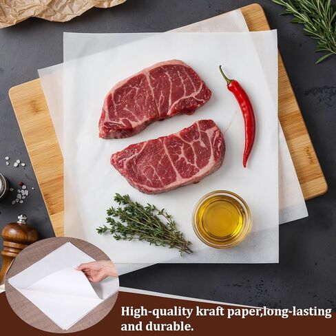 500 Pcs Sublimation Butcher Paper, 12 x 12 Inch Disposable Butcher Paper Sheets, Square Precut No Wax for Wrapping Meat, Heat Press in Saudi Arabia