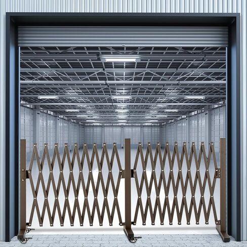 Extendable Aluminum Fence, Portable Barricade Gate with Casters, Max Expansion Size 201"×15.2"×40.6", Flexible Fence Mobile Barricade Safety Barrier, Pet Fence Gate Adjustable in Saudi Arabia