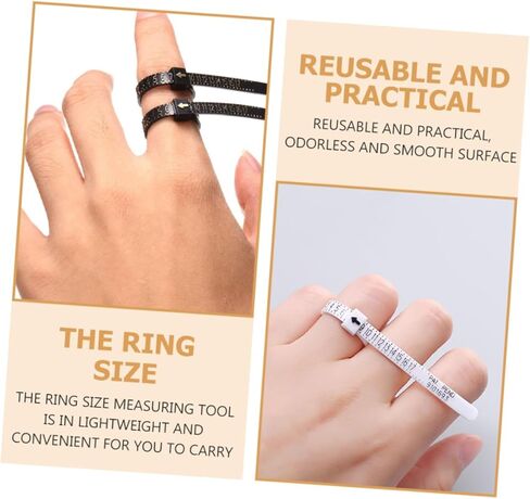 KALLORY 12pcs Ring Size Measuring Tools Set Portable Ring Gauge for Men and Women Accurate Sizer Measurer for Jewelry Making and Daily Use in Saudi Arabia