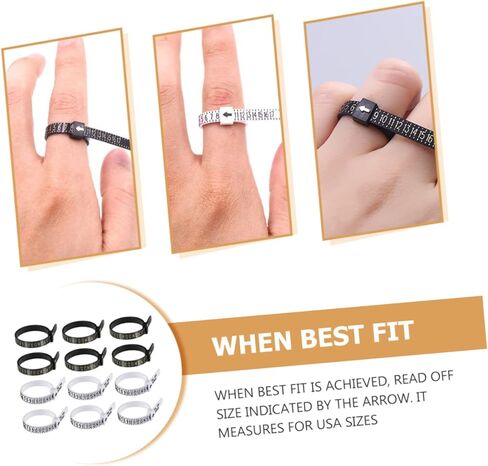 KALLORY 12pcs Ring Size Measuring Tools Set Portable Ring Gauge for Men and Women Accurate Sizer Measurer for Jewelry Making and Daily Use in Saudi Arabia