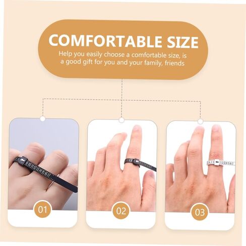 KALLORY 12pcs Ring Size Measuring Tools Set Portable Ring Gauge for Men and Women Accurate Sizer Measurer for Jewelry Making and Daily Use in Saudi Arabia