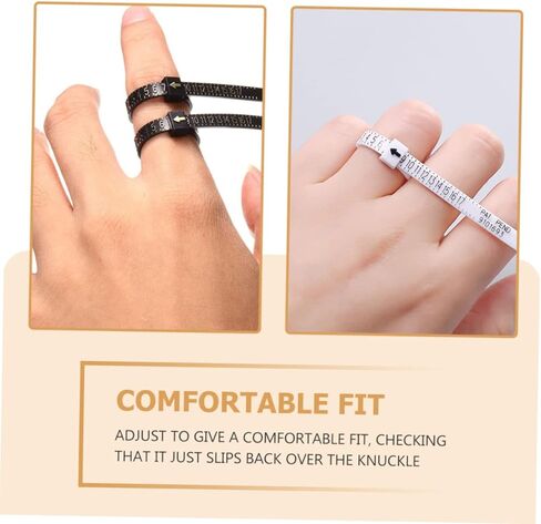 KALLORY 12pcs Ring Size Measuring Tools Set Portable Ring Gauge for Men and Women Accurate Sizer Measurer for Jewelry Making and Daily Use in Saudi Arabia