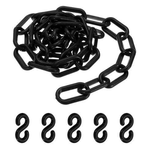 PATIKIL 16.4 Feet Plastic Chain Links, Colorful Safety Chain Barrier with Buckle for Parks Airports Parking Lots Crowd Management, Yellow (35 x 5 Mm) in Saudi Arabia