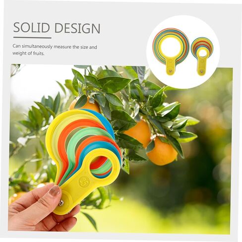 2 Sets Fruit Measuring Tool Plastic Fruit Gauge Circles Pear Sizer Accurate Grading Rings and Packaging in Saudi Arabia