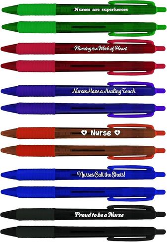 Greeting Pen Nurse Appreciation 6 Designs Rotating Message 6 Pen Set (36067) in Saudi Arabia
