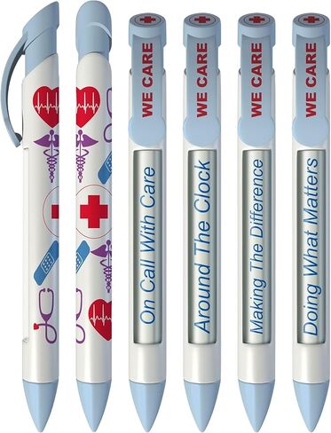Greeting Pen Nurse Appreciation 6 Designs Rotating Message 6 Pen Set (36067) in Saudi Arabia
