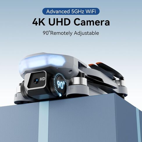 طائرة بدون طيار مع كاميرا 4K للبالغين - B16 GPS أقل من 250 جرام، محرك بدون فرشاة، طائرة رباعية RC خفيفة الوزن وقابلة للطي للمبتدئين، هدية عيد ميلاد، رحلة طويلة 50 دقيقة in Kuwait
