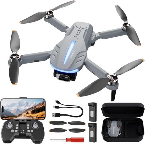 طائرة بدون طيار مع كاميرا 4K للبالغين - B16 GPS أقل من 250 جرام، محرك بدون فرشاة، طائرة رباعية RC خفيفة الوزن وقابلة للطي للمبتدئين، هدية عيد ميلاد، رحلة طويلة 50 دقيقة in Saudi Arabia