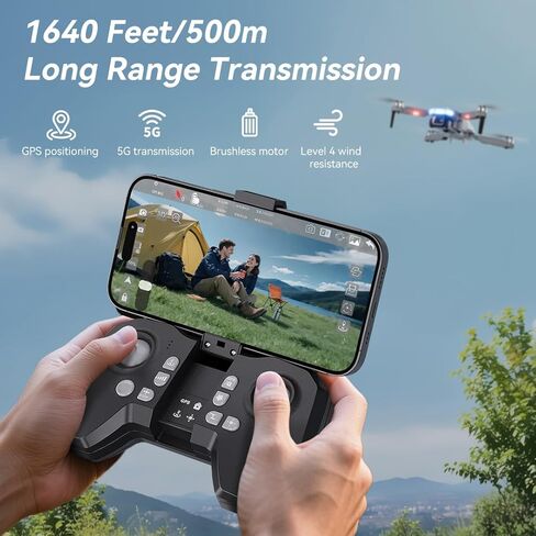 طائرة بدون طيار مع كاميرا 4K للبالغين - B16 GPS أقل من 250 جرام، محرك بدون فرشاة، طائرة رباعية RC خفيفة الوزن وقابلة للطي للمبتدئين، هدية عيد ميلاد، رحلة طويلة 50 دقيقة in Saudi Arabia