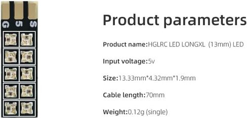 HGLRC LED LONGXL (13mm) 4PCS for FPV Racing Drone Quadcopter Drone in Saudi Arabia