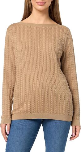 Nautica Women's Long Sleeve Cable Boatneck Sweater in Saudi Arabia