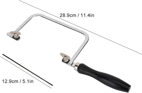 Metal Saw Jewelry Making Tool, Portable Saw Bow Jewelry Wire Carved Black U Shaped Handle Tool with 12 Blades for Jewelry Processing in Saudi Arabia